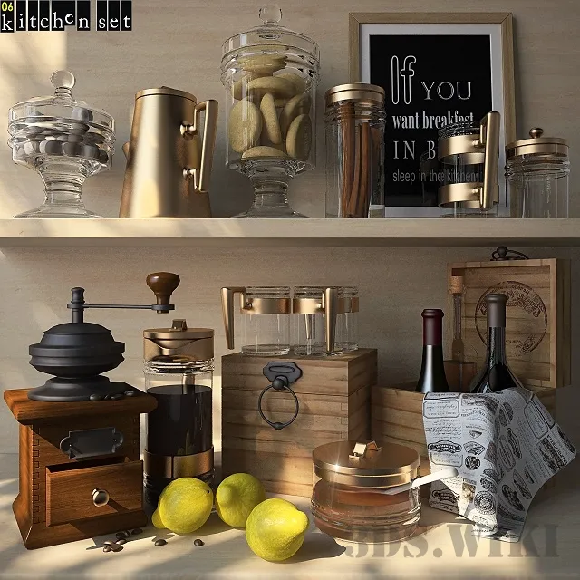 kitchen – Beautiful set for the kitchen 3ds Max