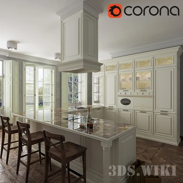 kitchen – Beautiful white kitchen 3ds Max