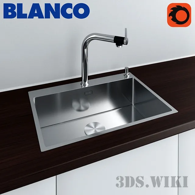 kitchen – Blanco Andano sink series with Blanco Vonda mixer 3ds Max
