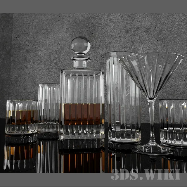 kitchen – Boulevard Cut Crystal Barware Collection 3ds Max