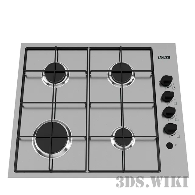 kitchen – Built-in gas hob Zanussi ZGG 62412XA 3ds Max