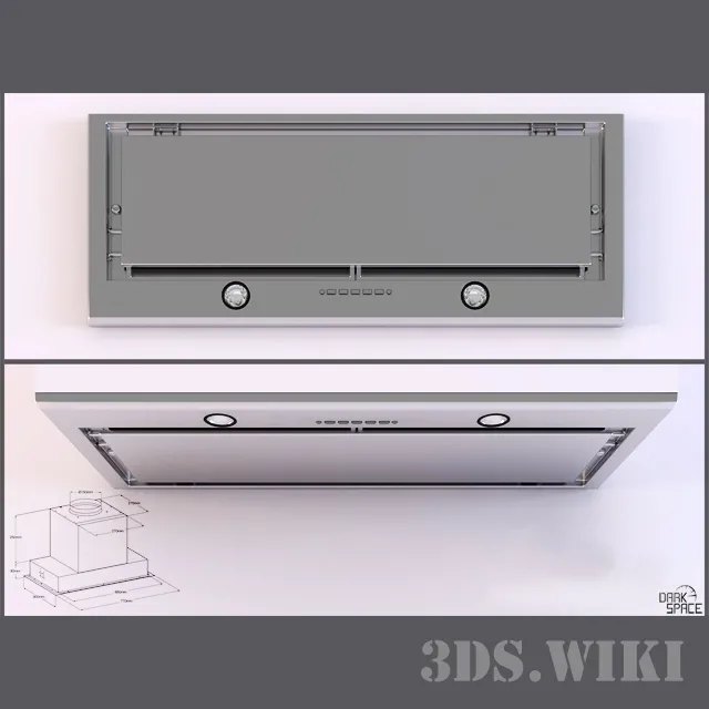 kitchen – Built-in hood Electrolux EFG 90750 X 3ds Max