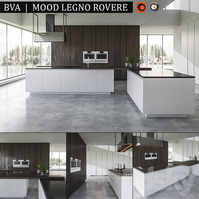 Kitchen BVA Mood Legno Rovere 3DSMax File
