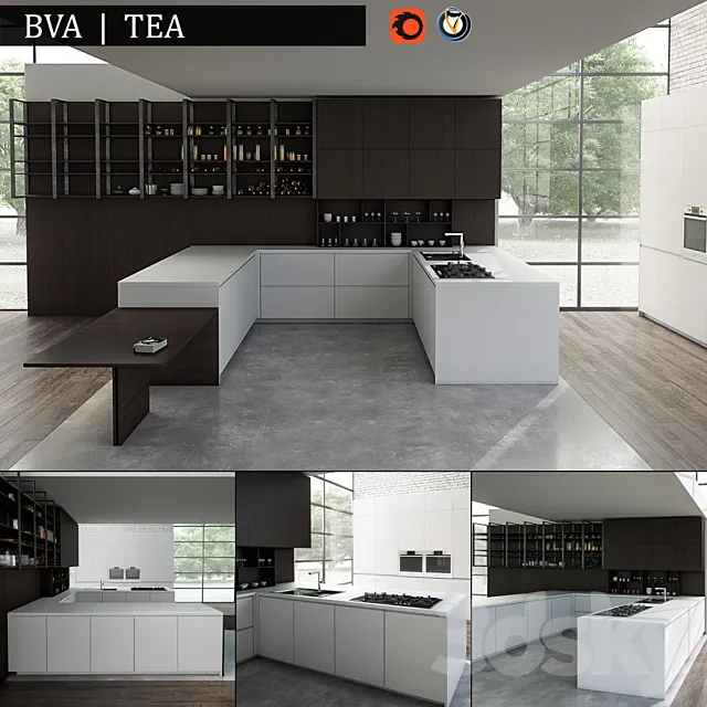 Kitchen BVA TEA 3DS Max Model