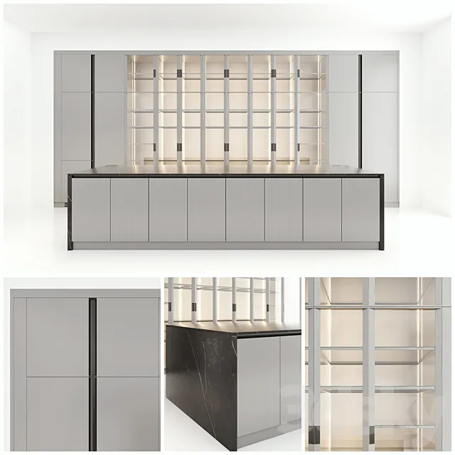 Kitchen Cabinet Poliform 3DS Max Model