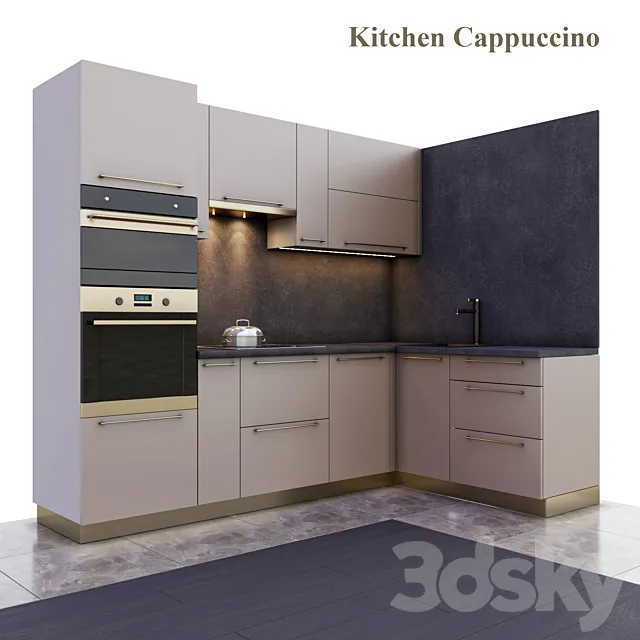 Kitchen Cappuccino 3DS Max Model