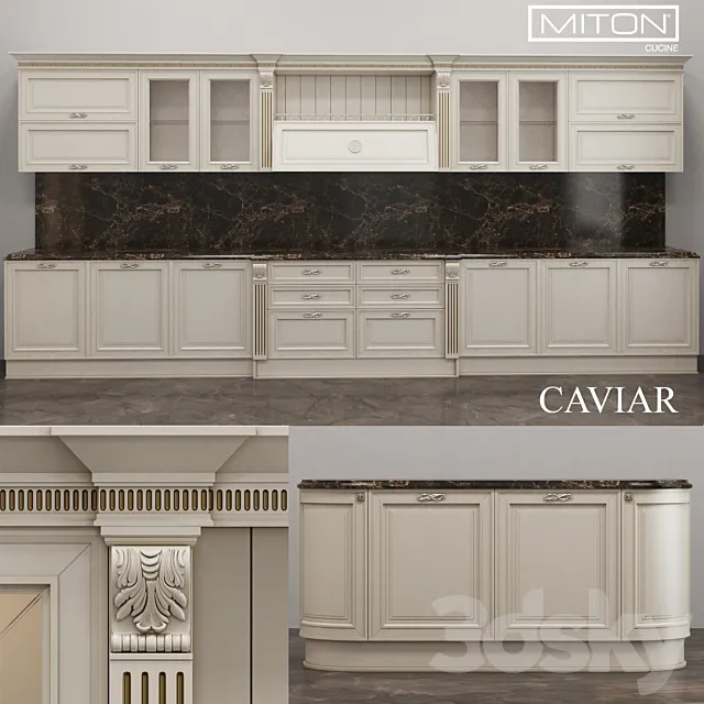 Kitchen Caviar Miton Cucine 3DS Max Model