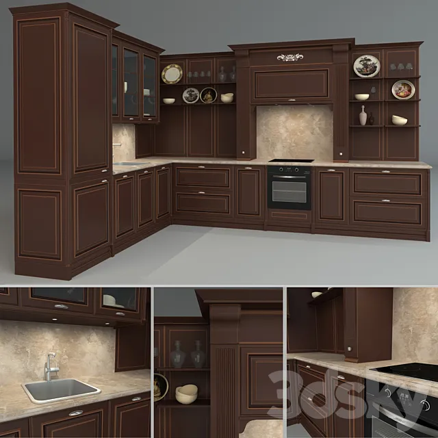 kitchen Cesar Elite 3DS Max Model