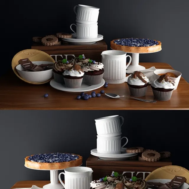 kitchen – Chocolate set 3ds Max