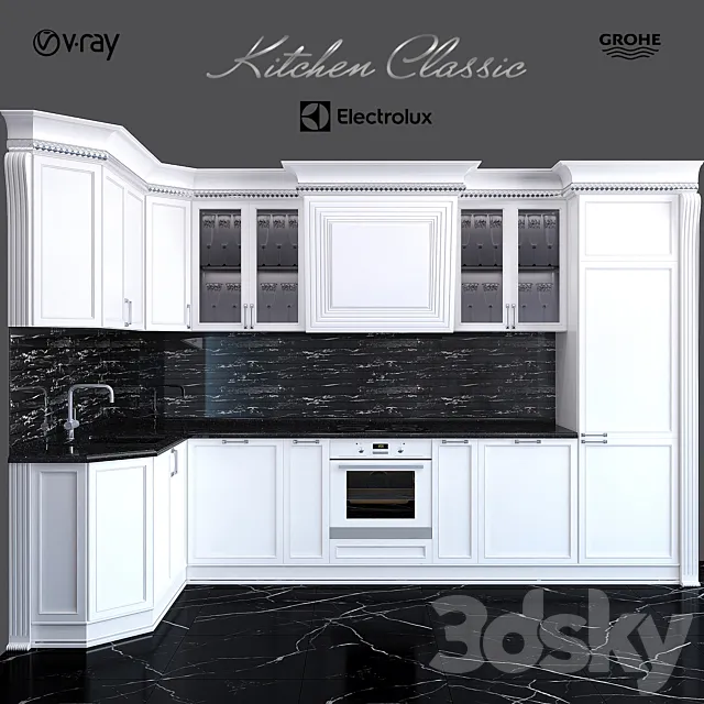 Kitchen classic 3DS Max Model