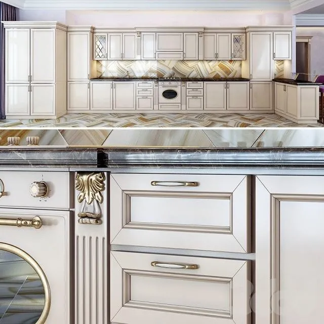 Kitchen classic exclusive 3dsMax Model