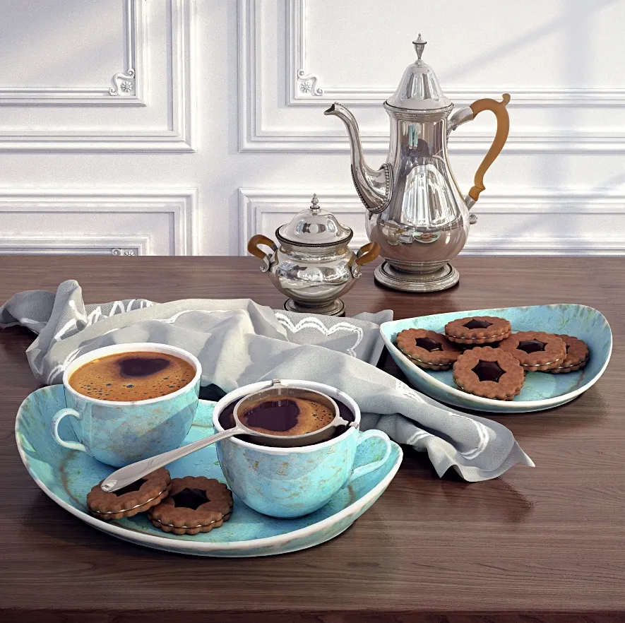 kitchen – Coffee and biscuit 56 3ds Max