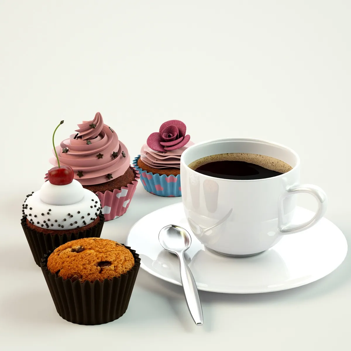 kitchen – Coffee set 3ds Max