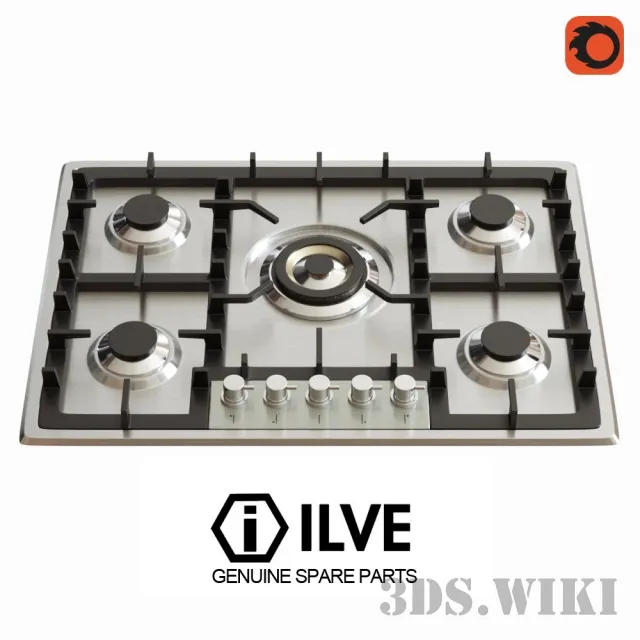kitchen – Cooktop ILVE HP 75C 3ds Max