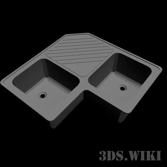 kitchen – Corner sink 3ds Max