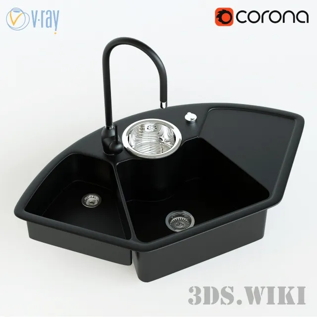 kitchen – Corner sink Solo Corner – Villeroy & Boch 3ds Max