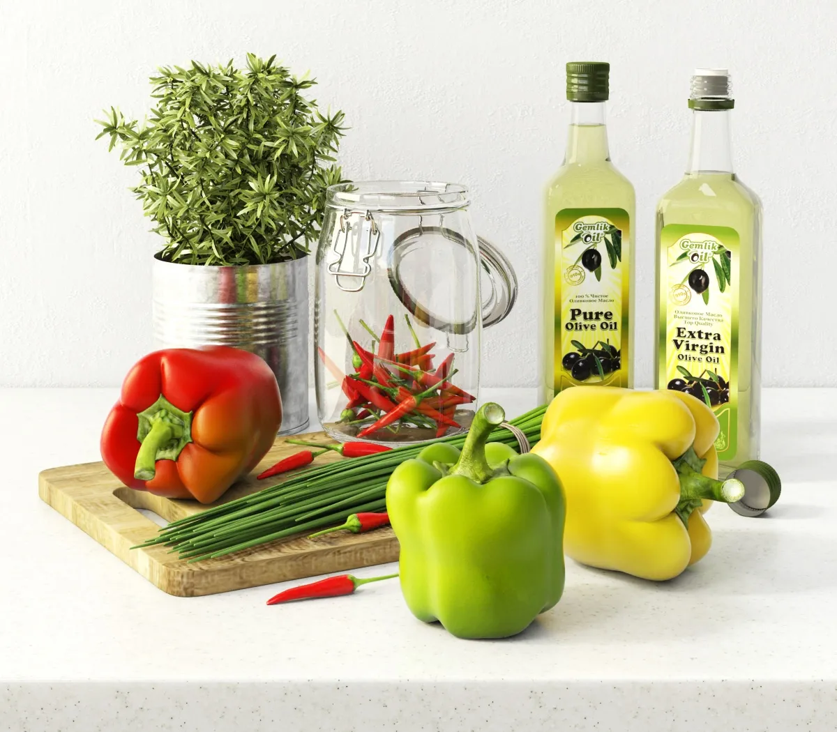 kitchen – Crate & Barrel set of food 6 3ds Max