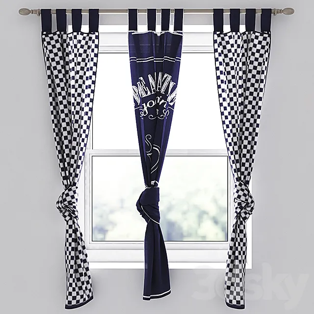 Kitchen curtains 3ds Max