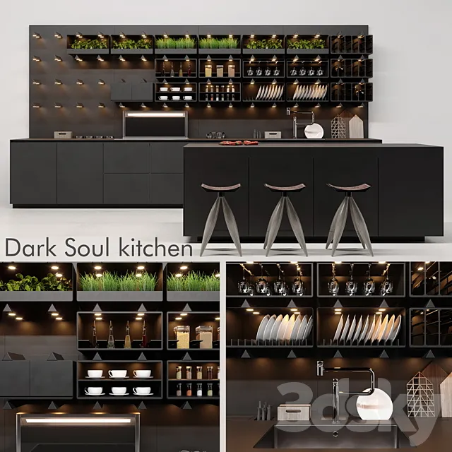 Kitchen DARK SOUL 3DS Max Model