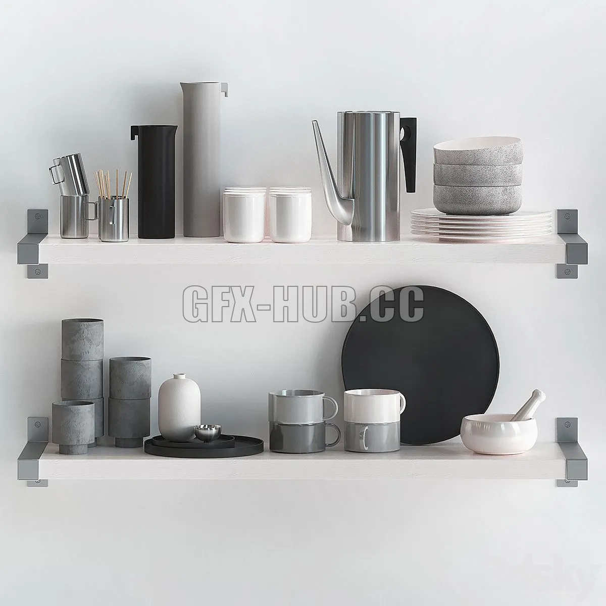 Kitchen decor set 02 3dsMax Model