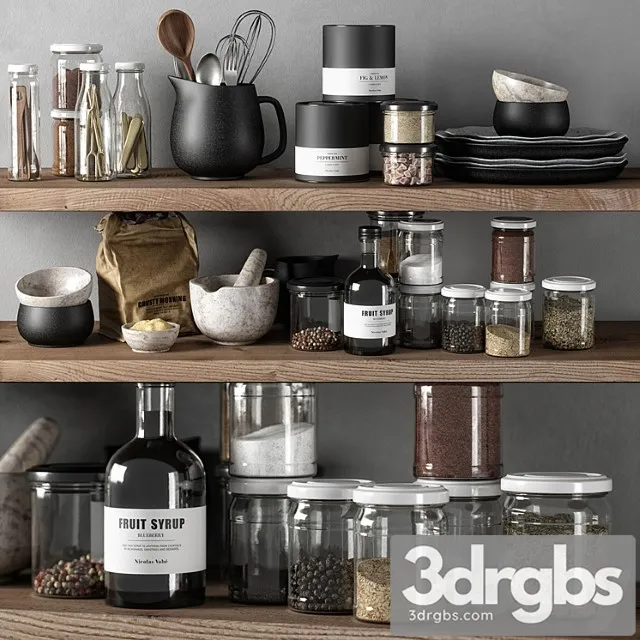 Kitchen decor set 03 3dsmax Download