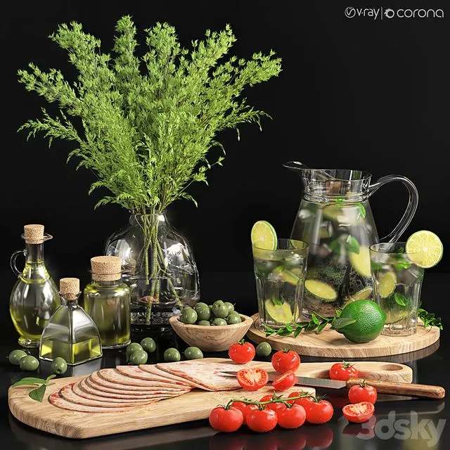 Kitchen decoration 002 3dsMax Model