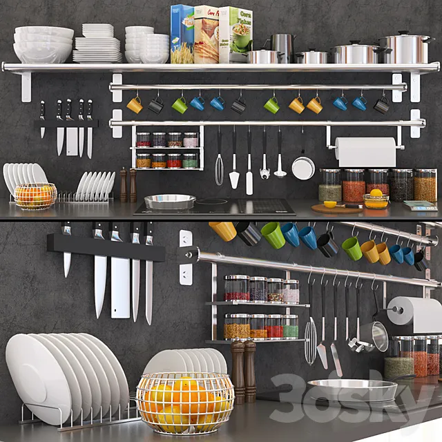 Kitchen Decoration Set – 3 3DSMax File