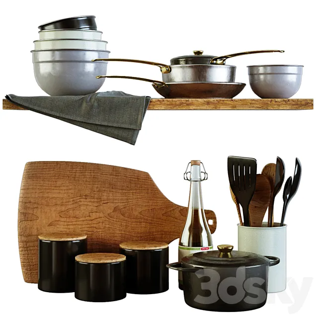 Kitchen Decorative set 036 3DSMax File