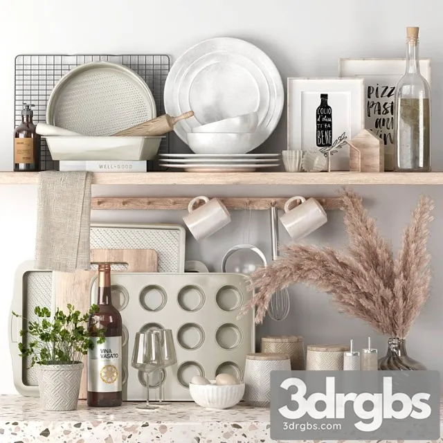 Kitchen decorative set – 05 3dsmax Download