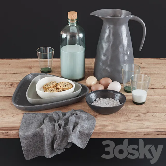 Kitchen Decorative set 06 3DSMax File