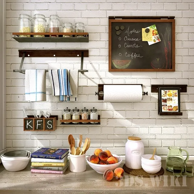 kitchen – Decorative set for the kitchen 3ds Max