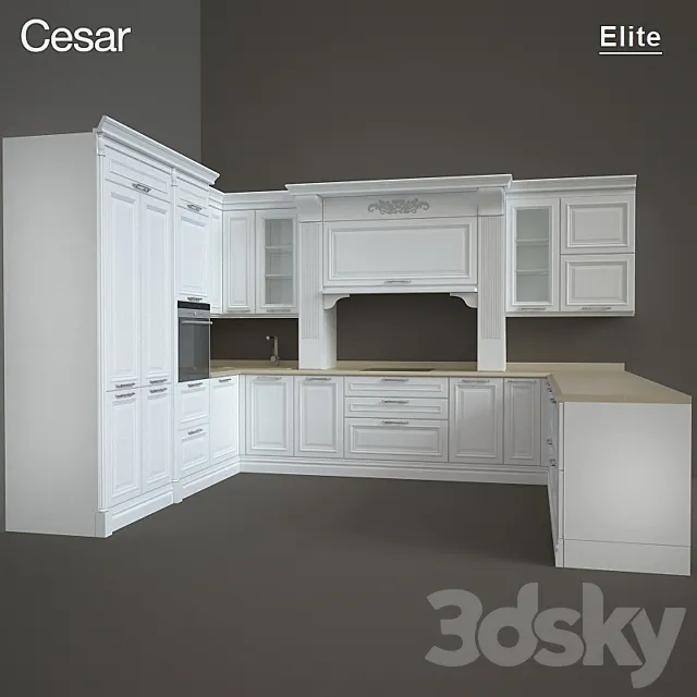 Kitchen Elite factory Cesar 3DS Max Model