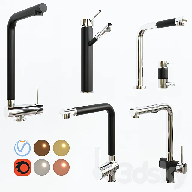 kitchen faucet set 3DS Max Model