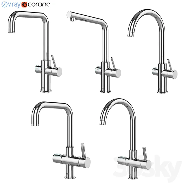 Kitchen faucet set GROHE Blue set 66 3ds Max