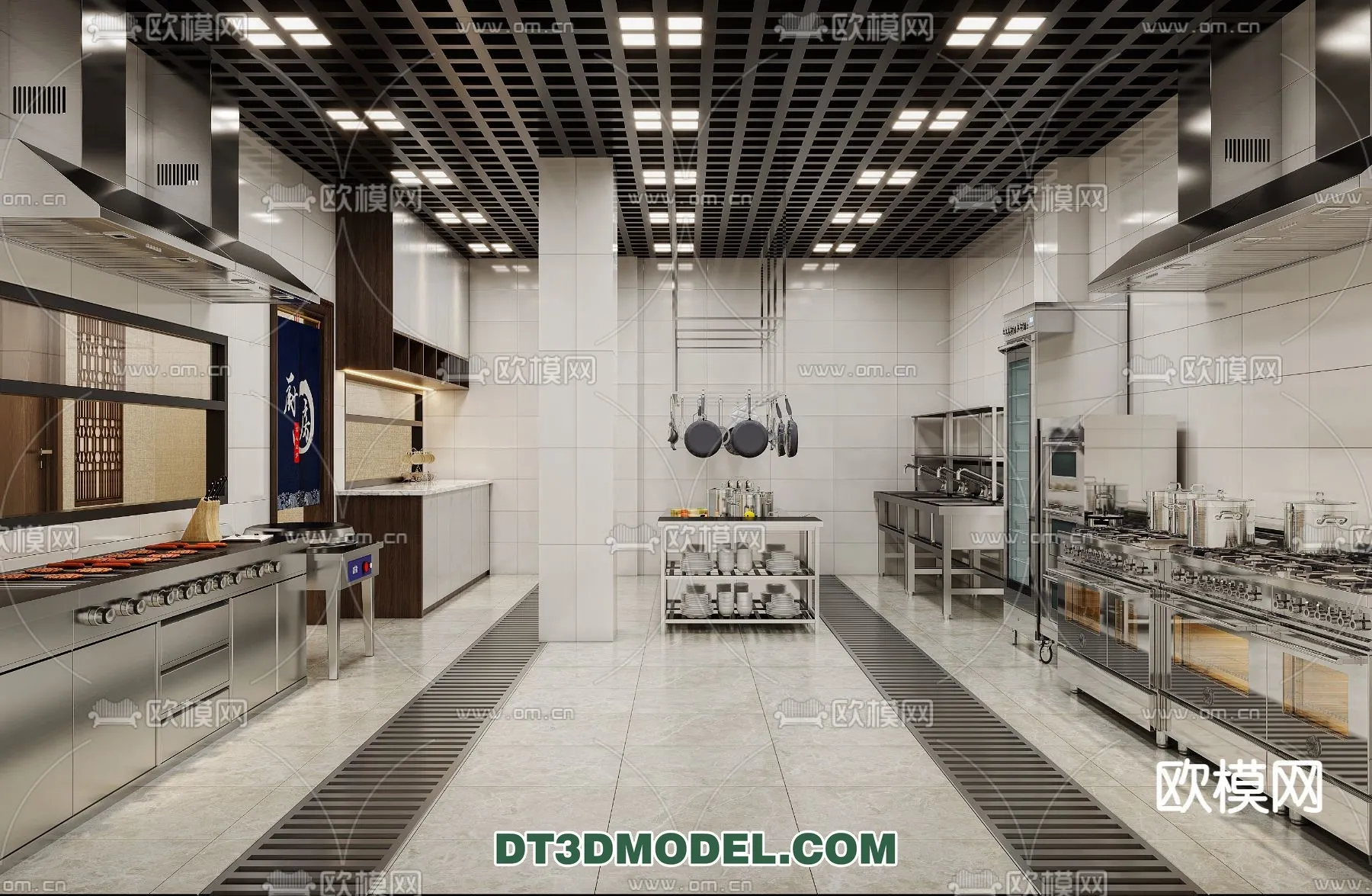 Kitchen for Restaurant – 3D Models – 001