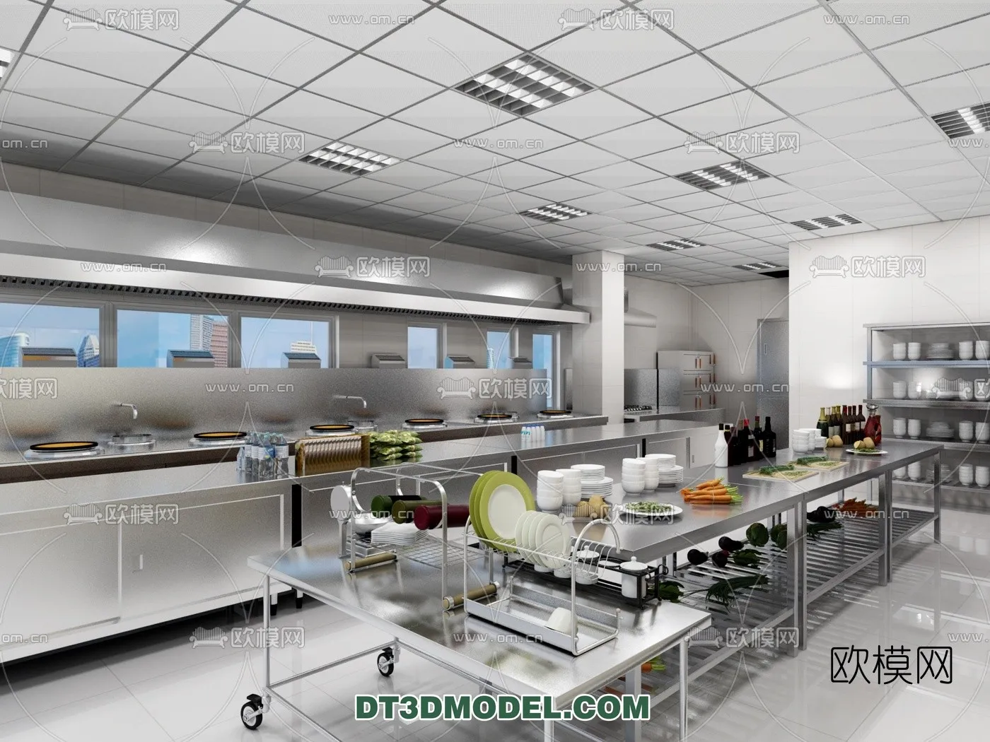 Kitchen for Restaurant – 3D Models – 003