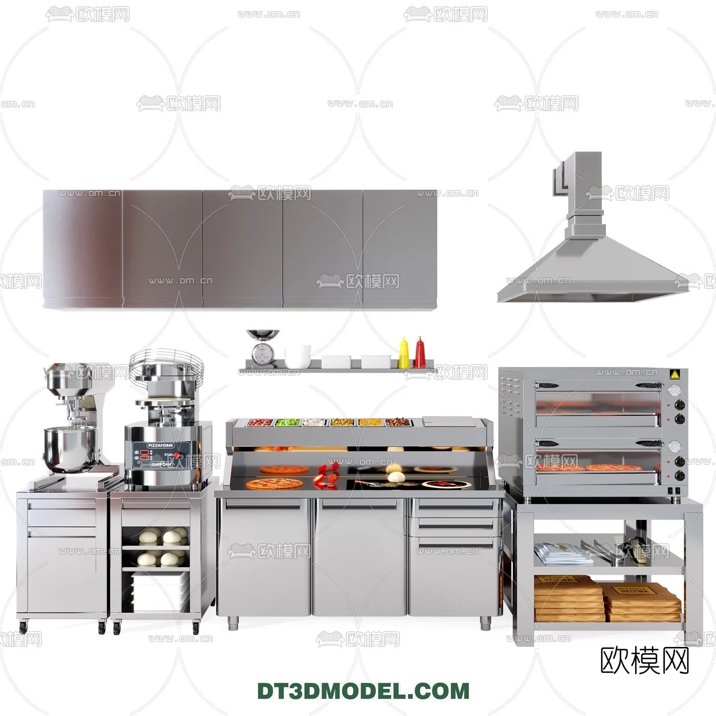 Kitchen for Restaurant – 3D Models – 009