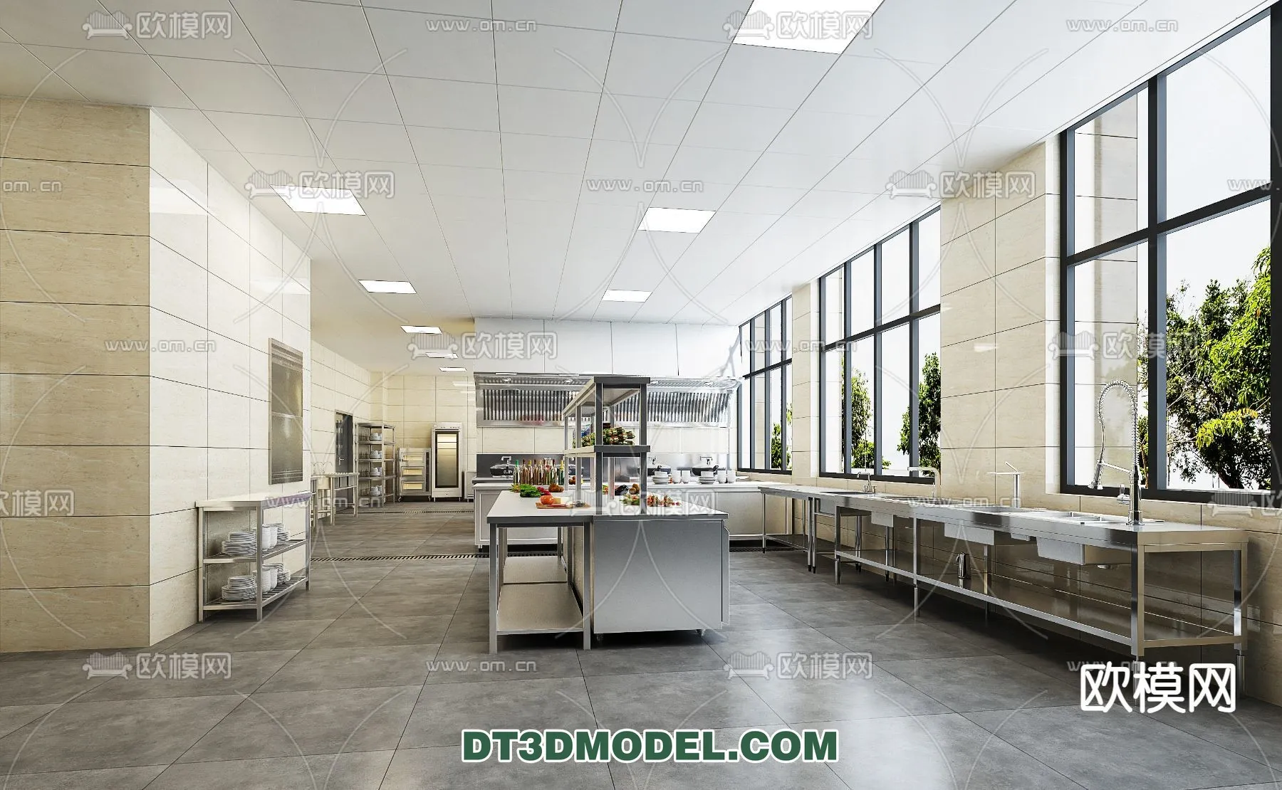 Kitchen for Restaurant – 3D Models – 038