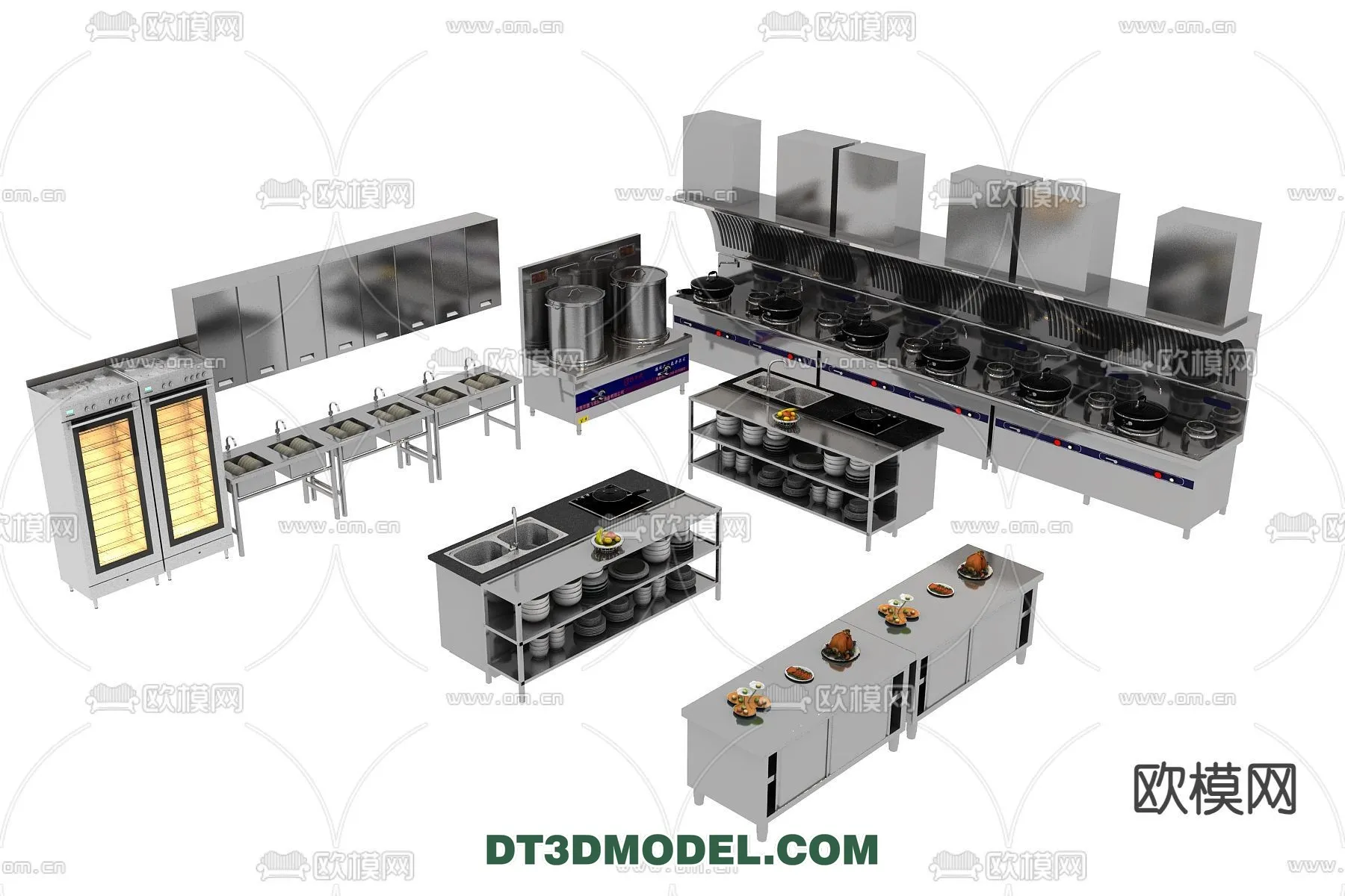 Kitchen for Restaurant – 3D Models – 053