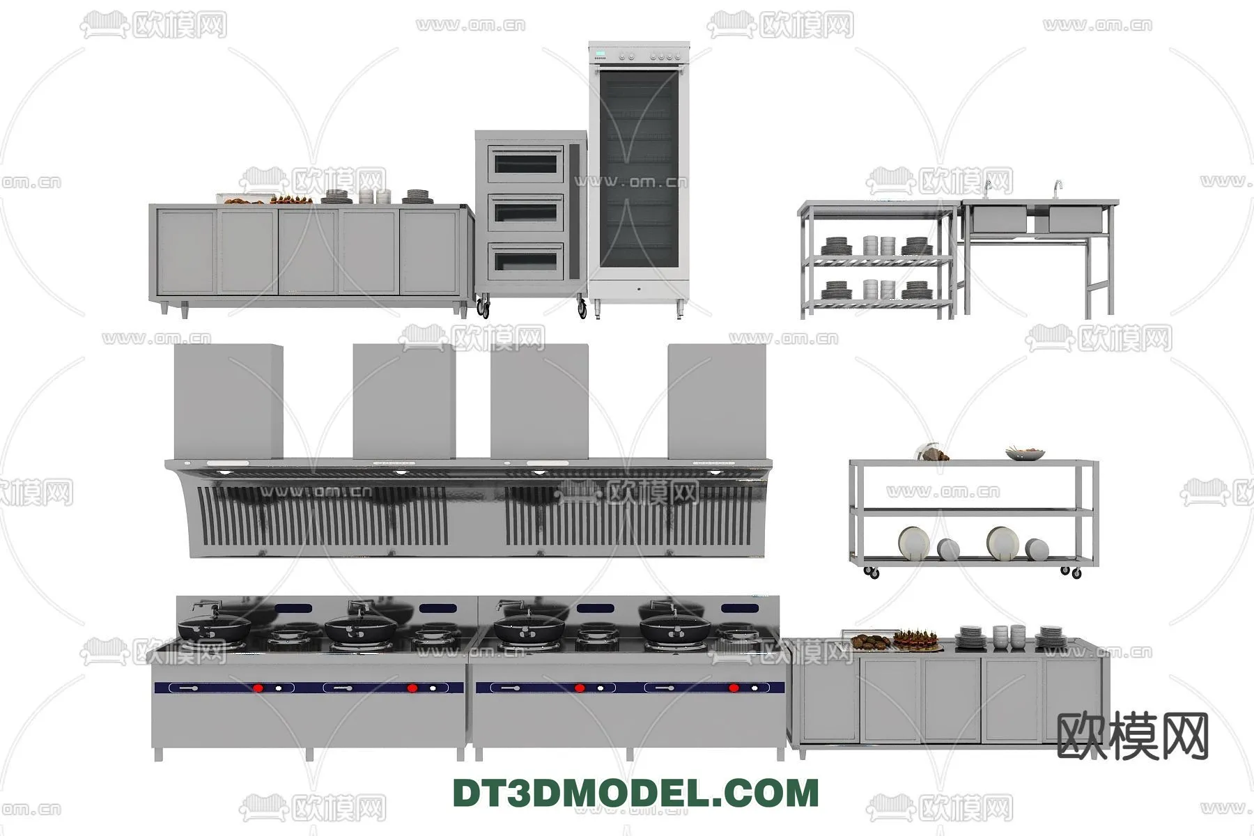 Kitchen for Restaurant – 3D Models – 054