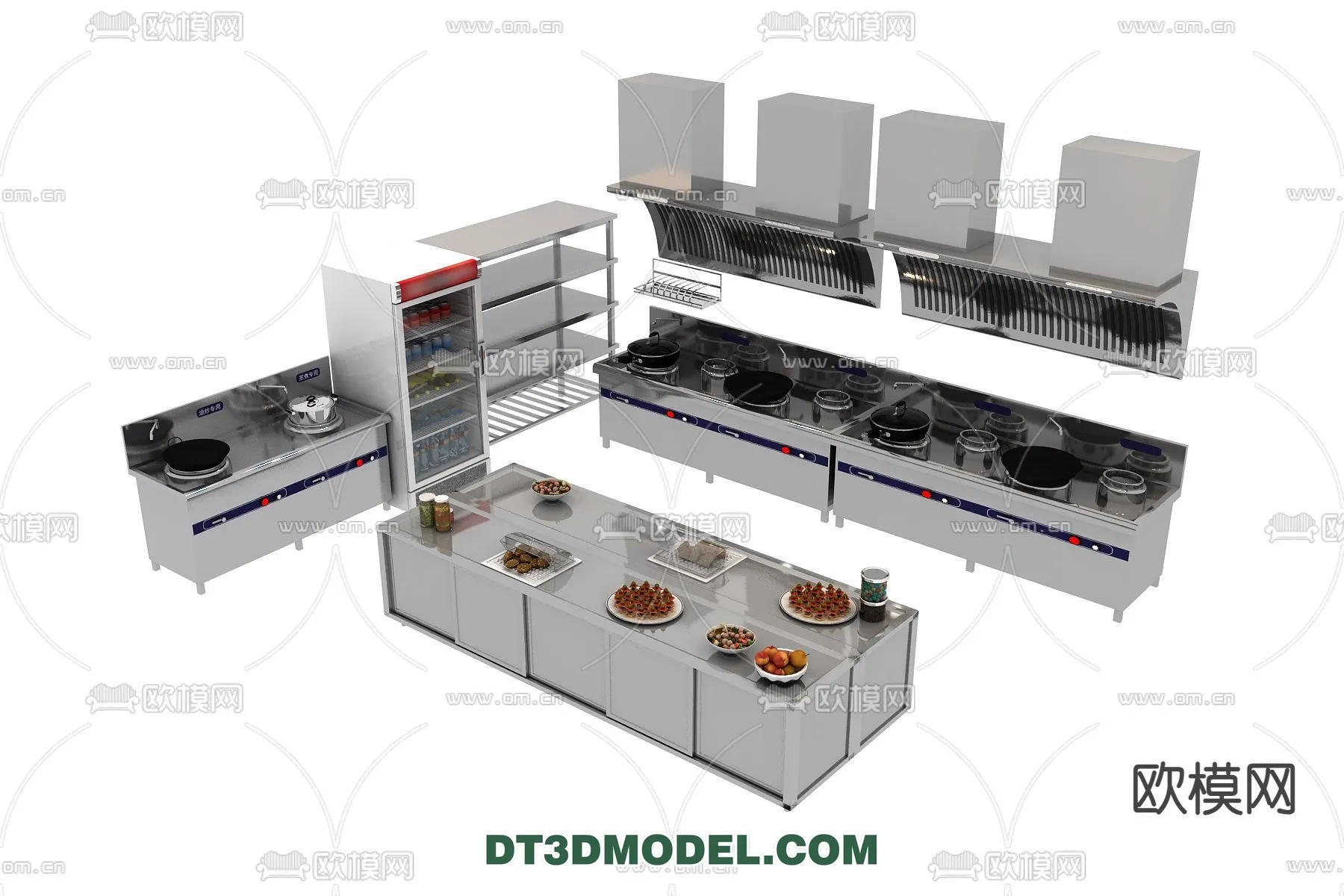 Kitchen for Restaurant – 3D Models – 055