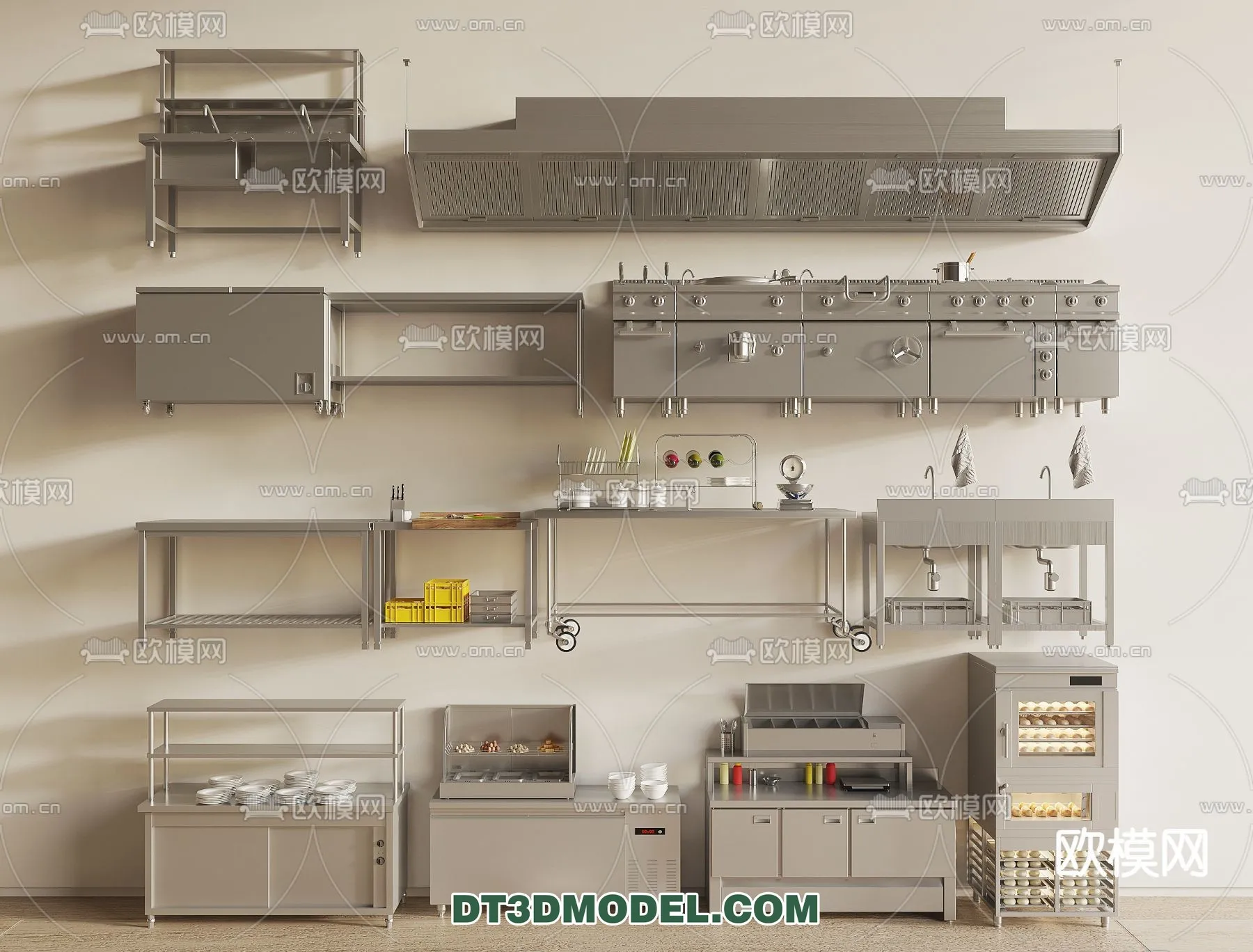 Kitchen for Restaurant – 3D Models – 071