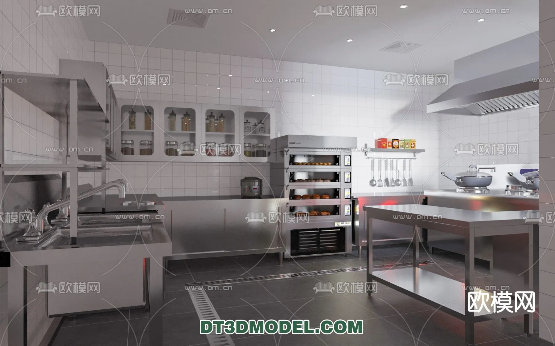 Kitchen for Restaurant – 3D Models – 078