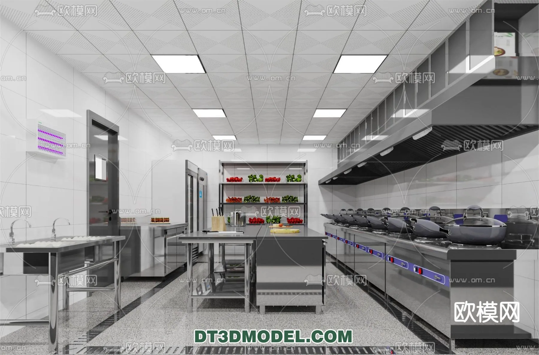 Kitchen for Restaurant – 3D Models – 082