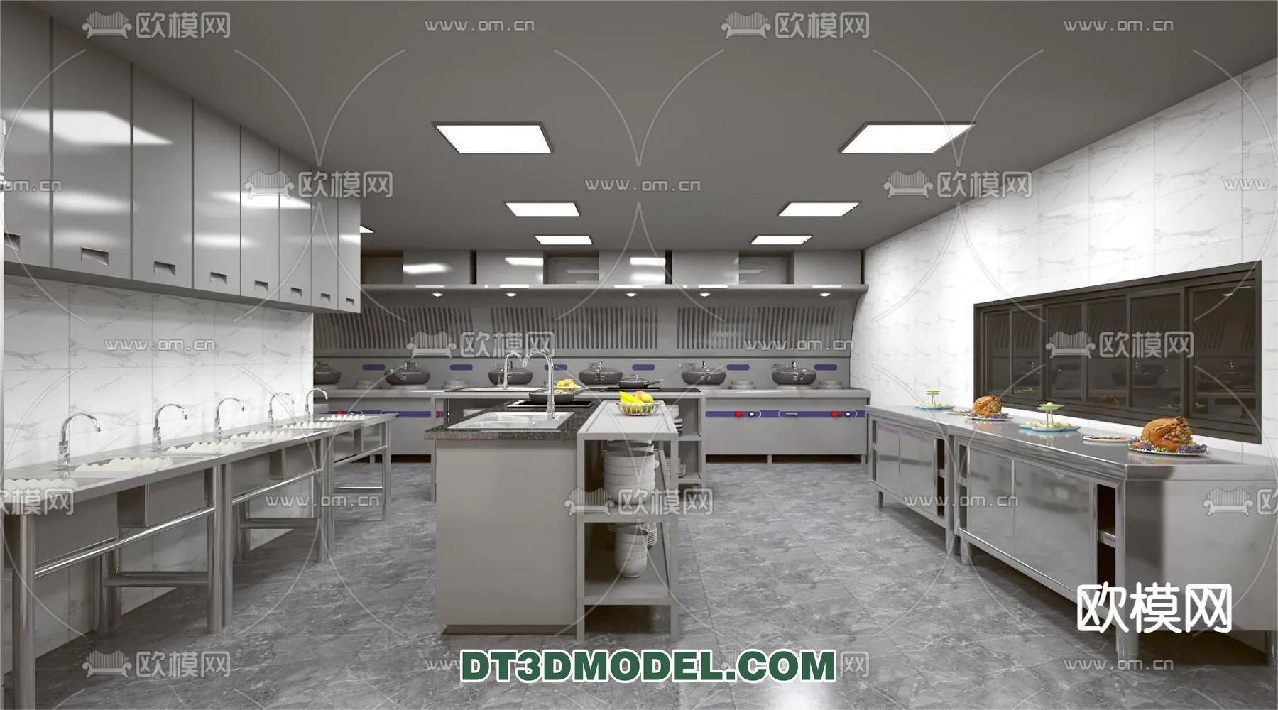 Kitchen for Restaurant – 3D Models – 086