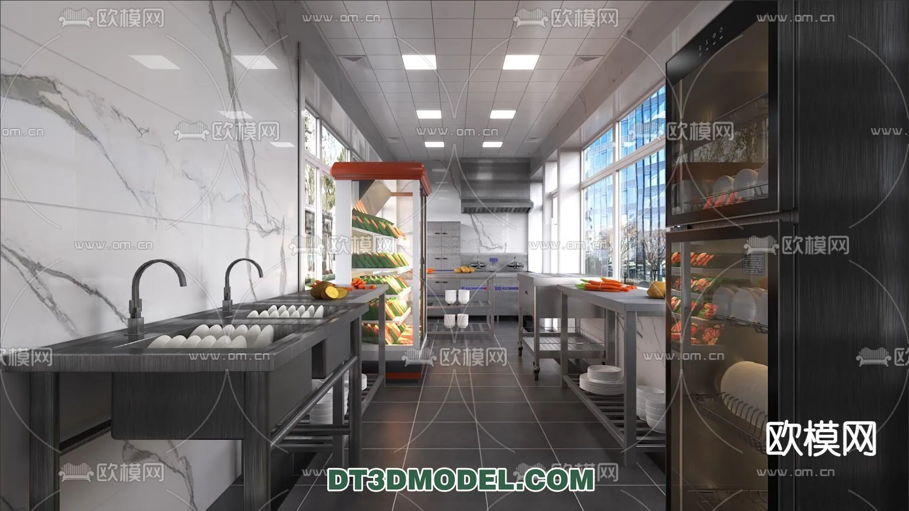 Kitchen for Restaurant – 3D Models – 093