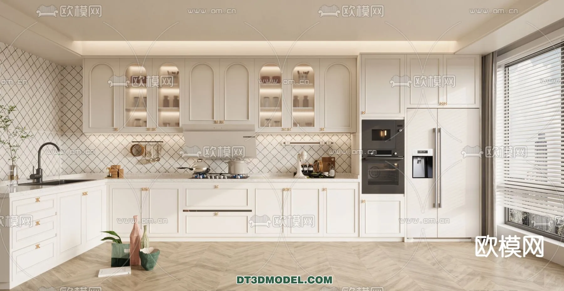 Kitchen – France Style – Interior 3D Scene – 005