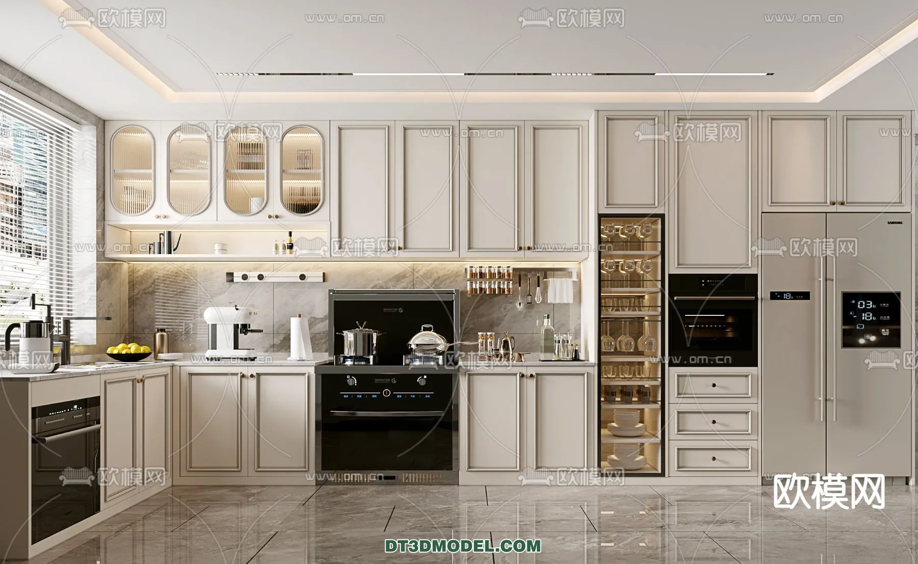 Kitchen – France Style – Interior 3D Scene – 006