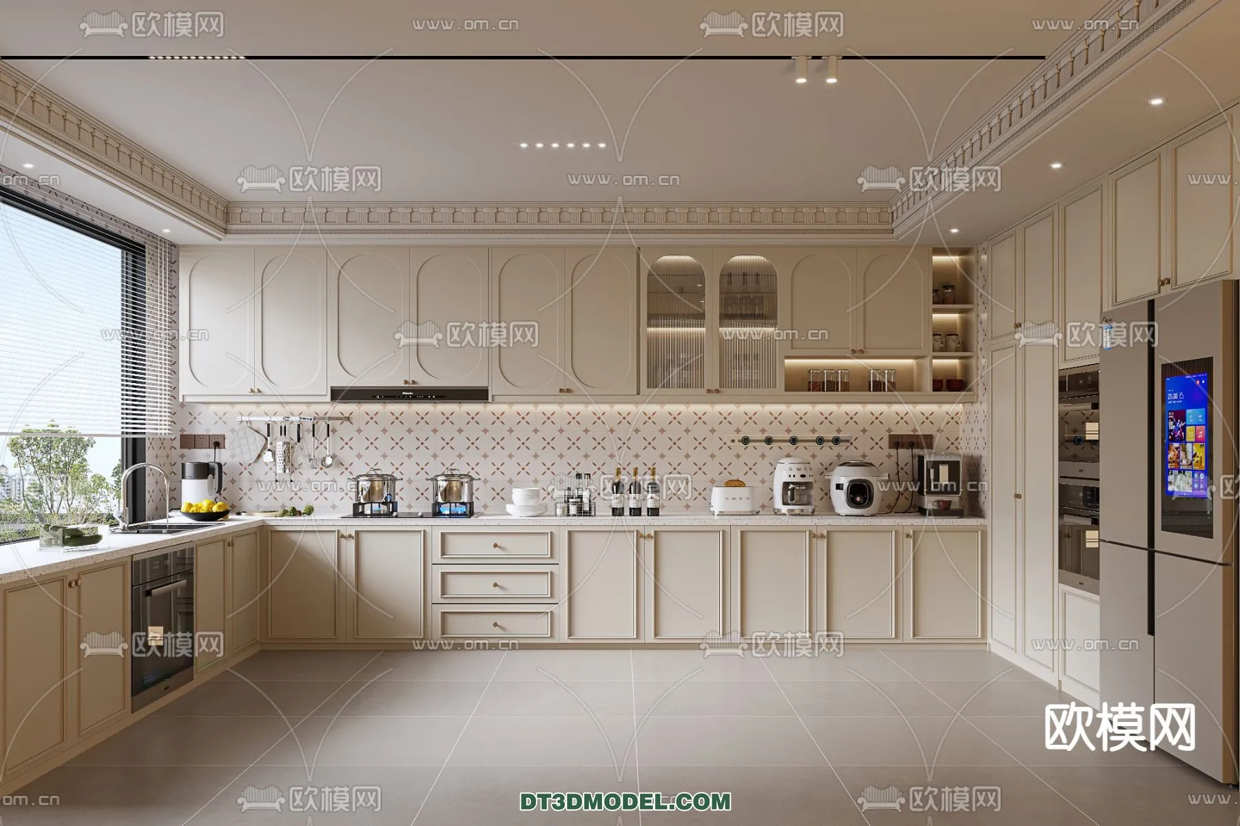 Kitchen – France Style – Interior 3D Scene – 007