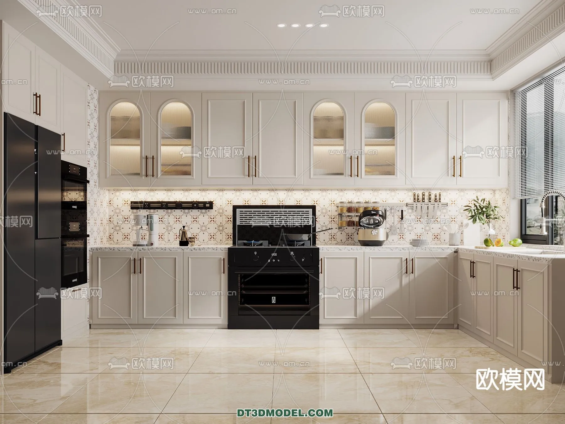 Kitchen – France Style – Interior 3D Scene – 008